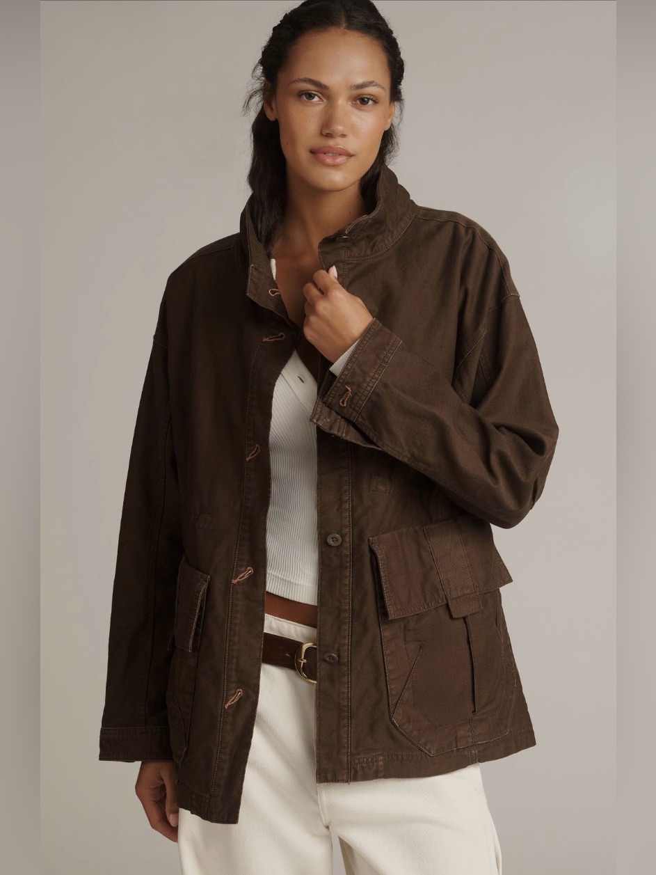 Anthropologie Surplus Cinch-Waist Jacket Sz L